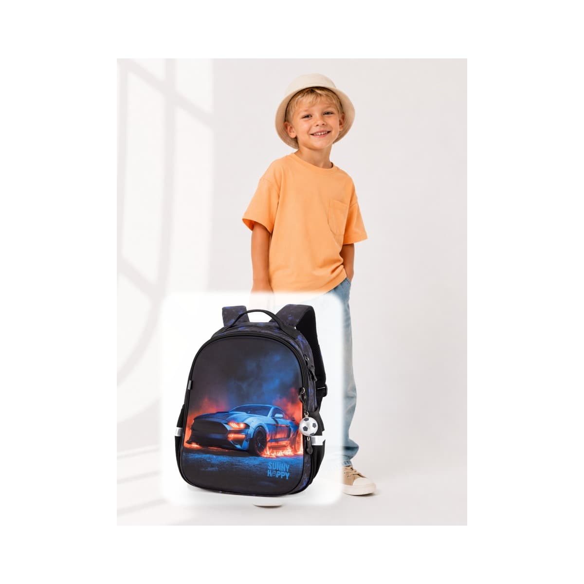Шкільний рюкзак Sunny Happy SH1-15 зі спортивним автомобілем 2